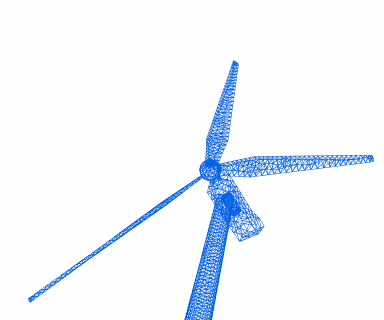 Generic turbine mesh blue