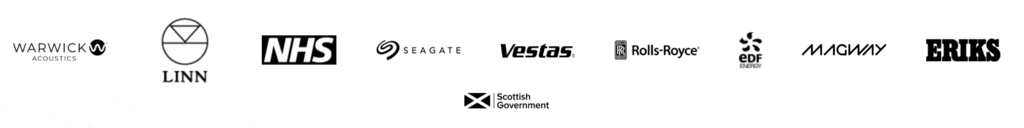 A collection of logos of companies that Xi has worked with.